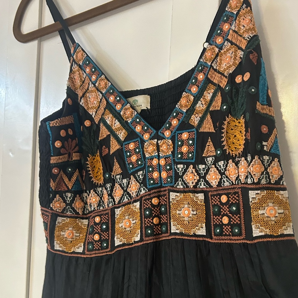 Guadalupe Moana embroidered tiered boho maxi dress - Picture 5 of 11